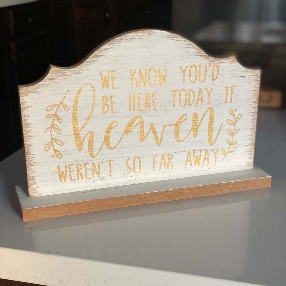 Rustic White and Gold Wedding Sign
